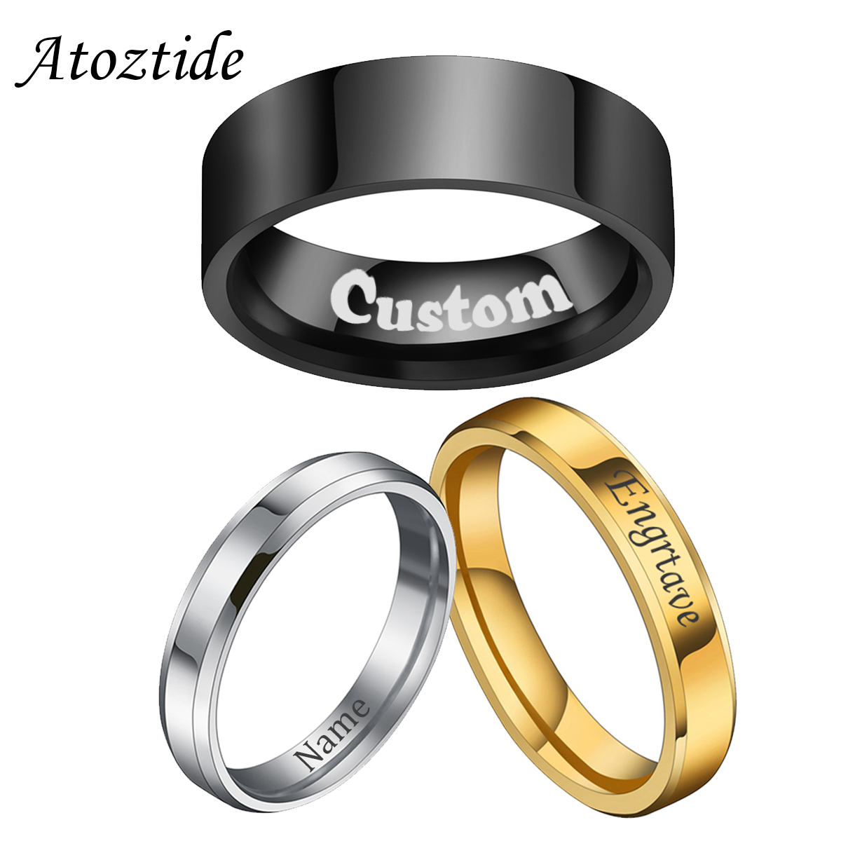 Coupling 8Mm - Atoztide 4/6/8mm Personalized Engrave Name Date