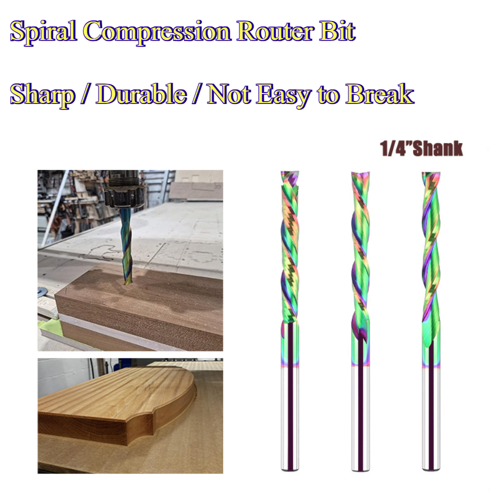 Cnc Bits - Spiral Compression Router Bit Coating Tungsten