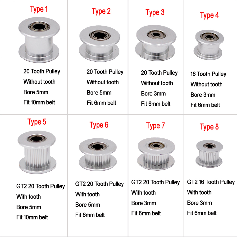 10PCS GT2 Idler Timing Pulley  - огляд і ціна Gt2 Pulley