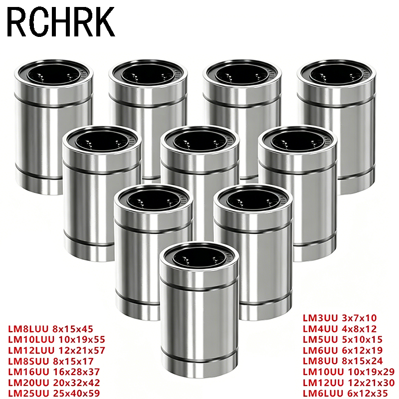 4/10PCS LM8UU LM10UU LM16UU LM - огляд і ціна Lm8Uu Bearing