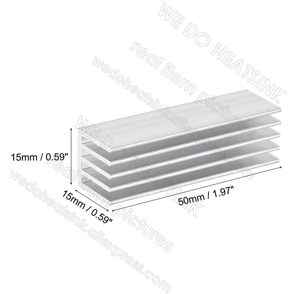 WE DO HEATSINK 50x15x15mm With - огляд і ціна Aluminium Extrusion
