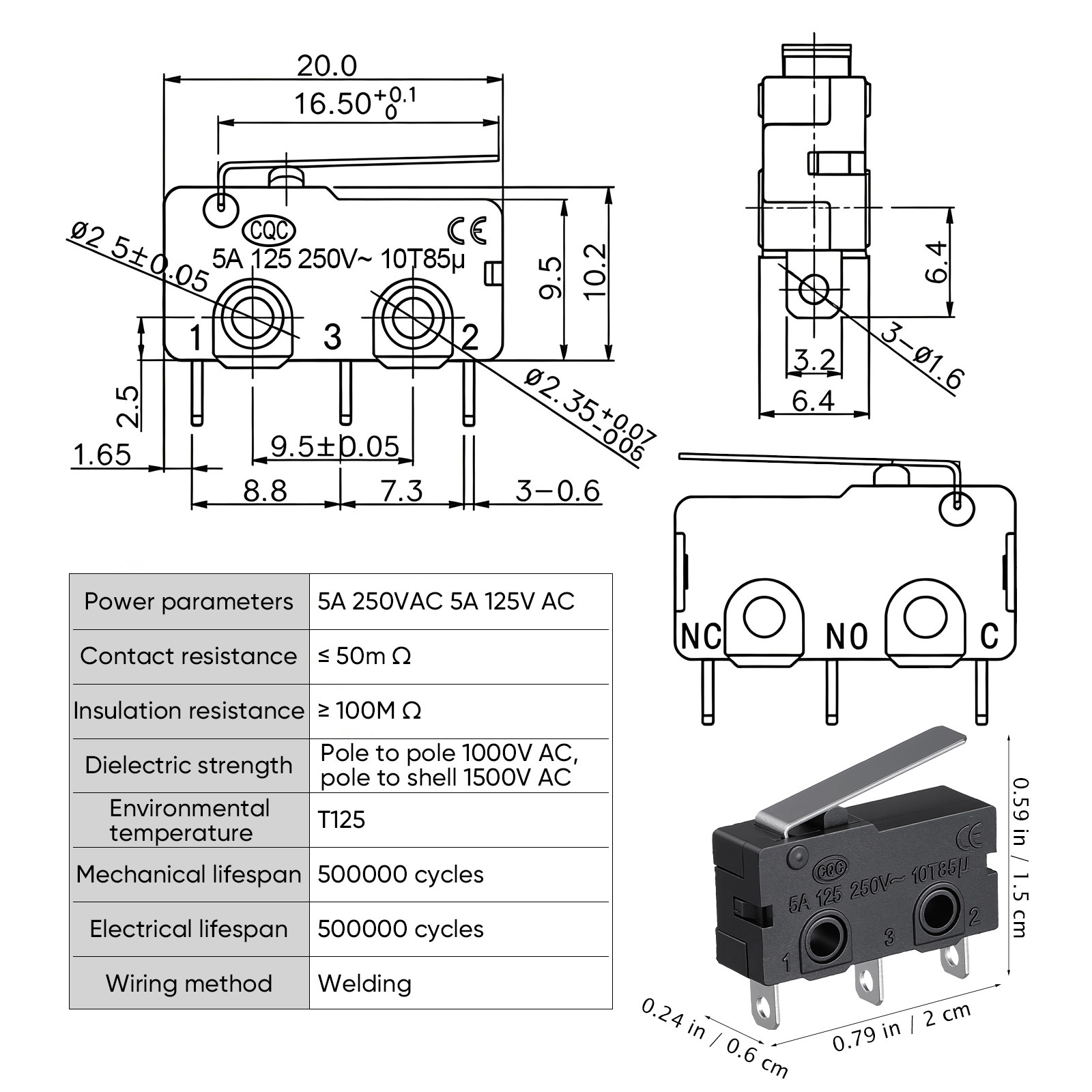 Microwave Door Microswitch 12  - огляд і ціна Limit Switch