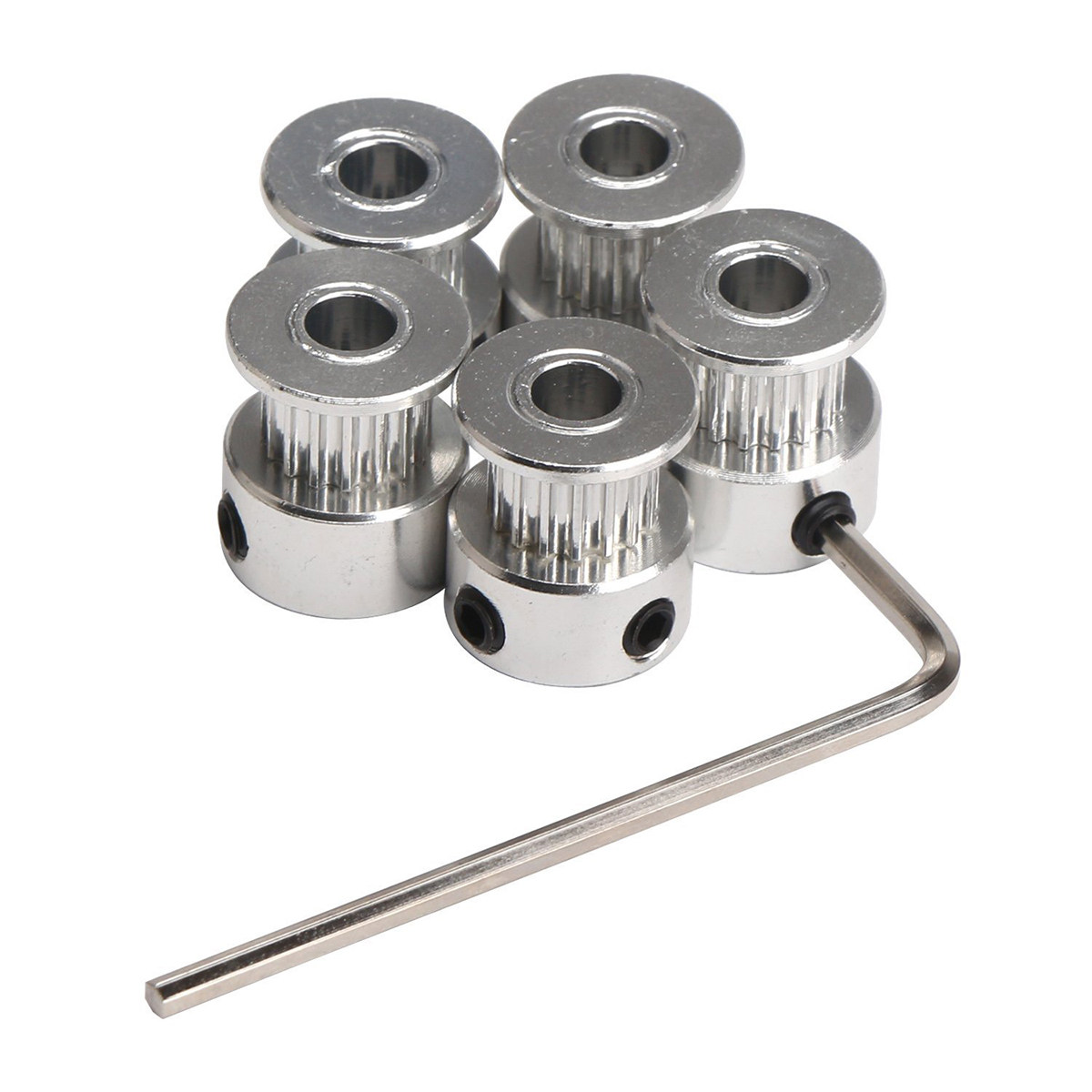 5Pcs Aluminum Gt2 Pulleys 20 T - огляд і ціна Gt2 Belt