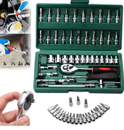 46pc Drive Socket Set 1/4 inch - огляд і ціна Cnc Bits