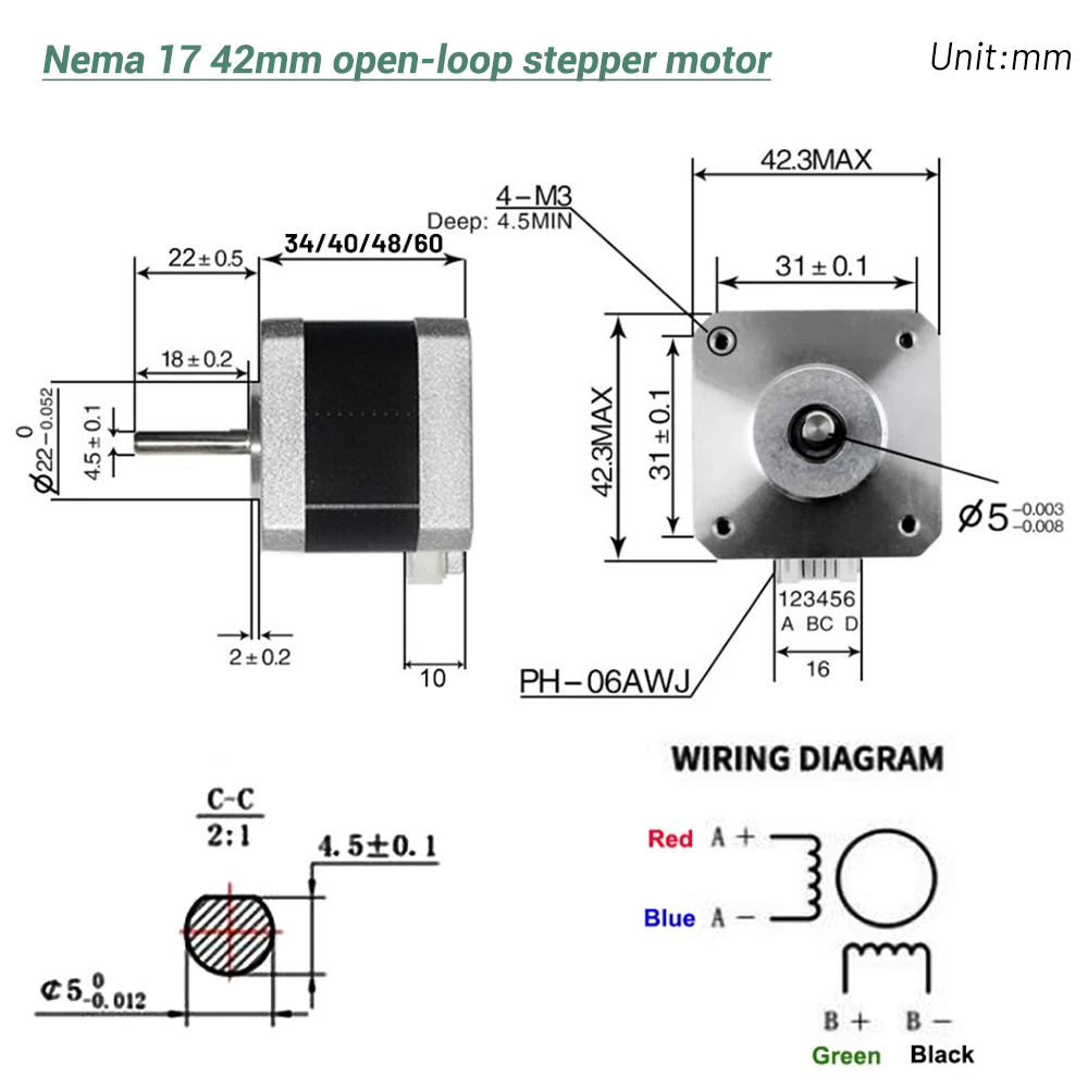 Nema17 Stepper Motor 42 Motor  - огляд і ціна Stepper Motor Nema17