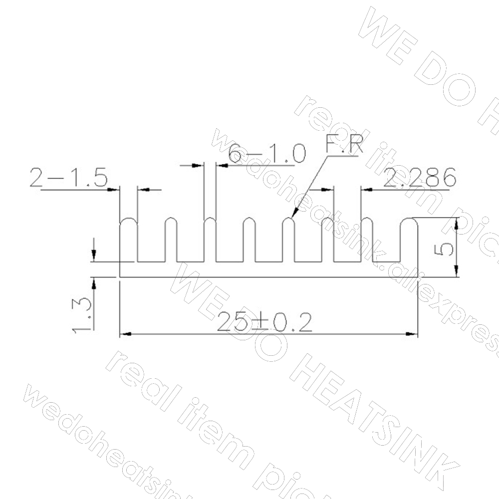 WE DO HEATSINK 25x25x5mm Witho - огляд і ціна Aluminium Extrusion